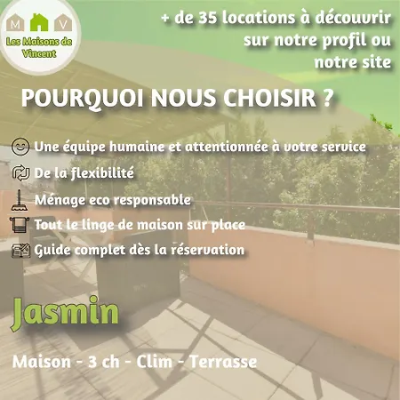 Holiday home Jasmin, Clim - Terrasse *